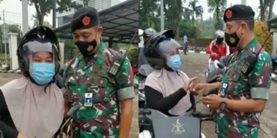 Perwira TNI Periksa Pemotor Masuk Markas, Ternyata Istrinya Sendiri 'Saya Kunciin'