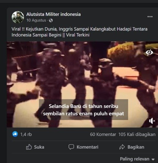 cek fakta tidak benar video pasukan inggris kalang kabut hadapi tentara indonesia