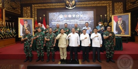 Panglima TNI dan Kasal Dampingi Prabowo Bertemu BPK