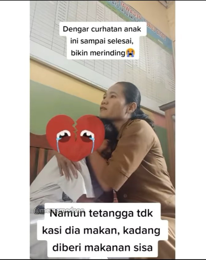 viral curahan haru siswa ke gurunya tak terurus karena perceraian