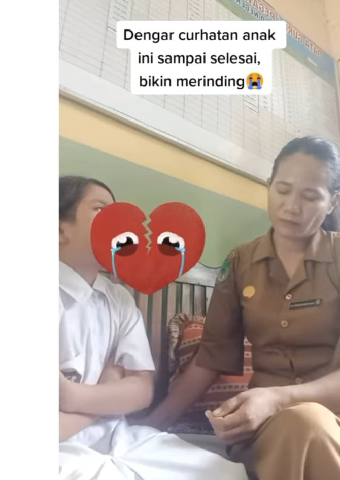 viral curahan haru siswa ke gurunya tak terurus karena perceraian