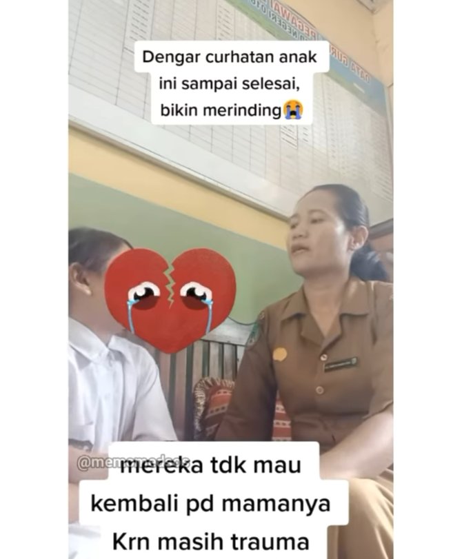 viral curahan haru siswa ke gurunya tak terurus karena perceraian