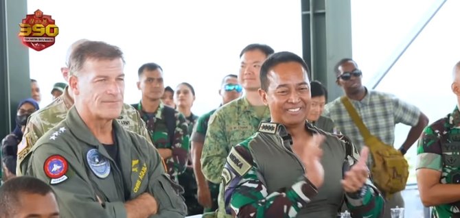 andika perkasa saksikan latihan super garuda shield 2022