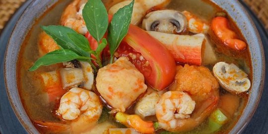 Resep Tom Yum Goong Berbagai Bahan, Menu Kuah Asam Pedas Khas Thailand