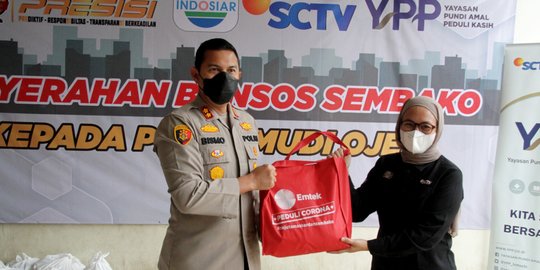 Kolaborasi dengan Indosiar dan SCTV, Polres Metro Jakbar Bantu Pengemudi Ojol