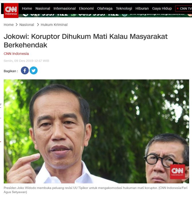 cek fakta hoaks jokowi sebut koruptor dihukum mati jika masyarakat china berkehendak