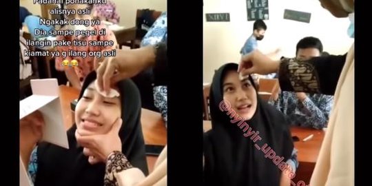 Siswi Ini Punya Alis Tebal Dikira Make Up, Guru sampai Turun Tangan Coba Hapus