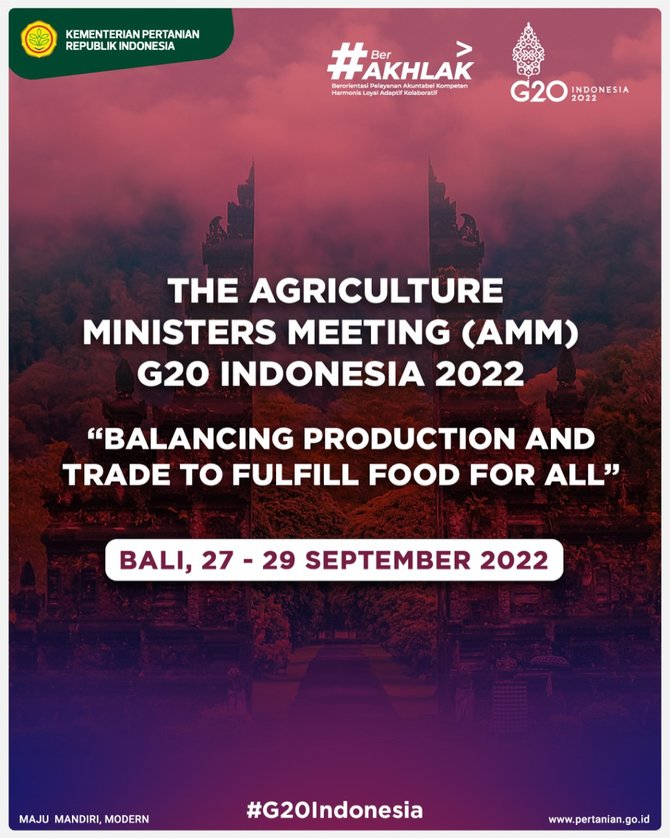 kementan siap fasilitasi pertemuan bilateral antar negara g20 pada amm 2022