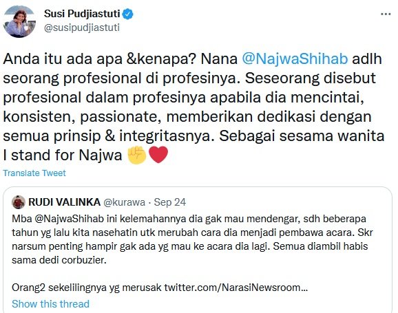 susi pudjiastuti bela najwa shihab