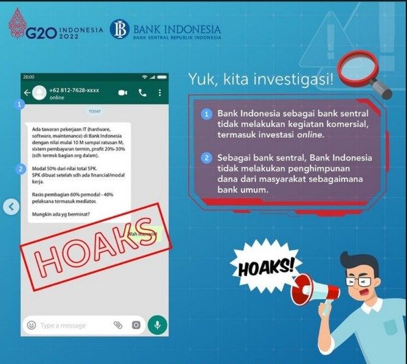 cek fakta waspada investasi bodong mengatasnamakan bank indonesia