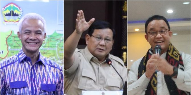 Berbagai Hasil Survei: Head to Head Prabowo, Ganjar dan Anies