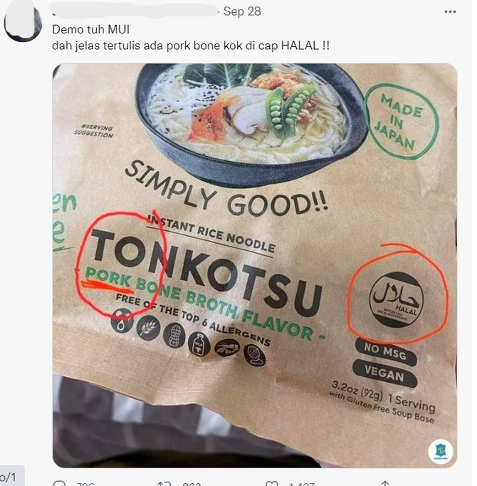 cek fakta hoaks logo halal mui dikemasan ramen rasa tulang babi