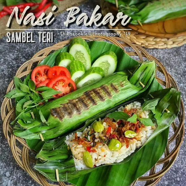 nasi bakar teri sambal