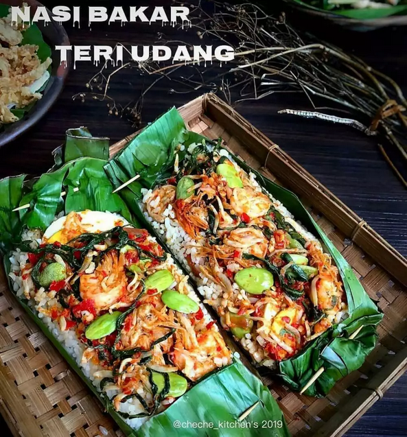 nasi bakar teri udang