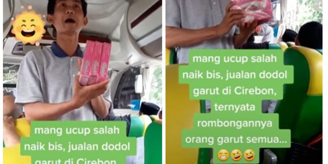 Momen Lucu Penjual Dodol Garut di Bus 'Salah Sasaran', Penumpangnya Warga Garut Semua