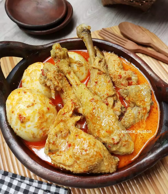 bumbu kari ayam pedas telur