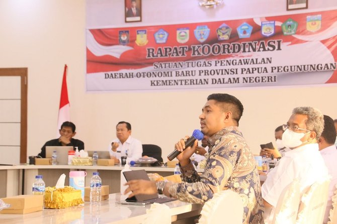 satgas pengawalan dob rakor kesiapan peresmian pemprov papua pegunungan