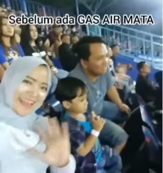 potret keluarga sebelum dan sesudah gas air mata