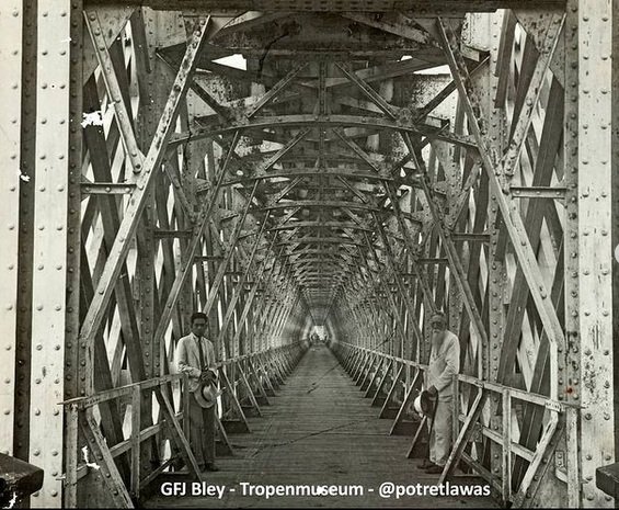 potret jembatan cirahong era 1926akses lantai ganda kendaraan dan ka sampai saat ini