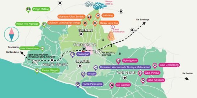Peta Wisata Yogyakarta Populer, Lengkap dengan Harga Tiketnya
