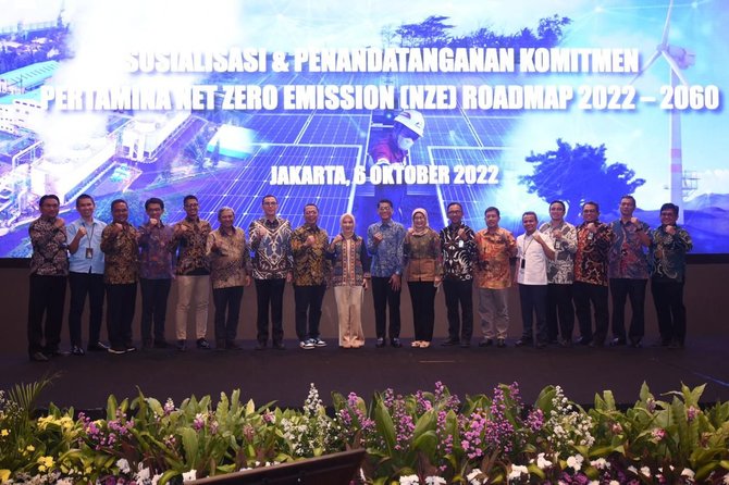 sosialisasi dan penandatanganan komitmen pertamina net zero emission roadmap 2022 2060