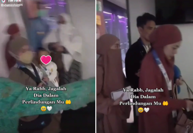 lesty kejora diduga sudah berangkat umrah pakai cadar sambil gandeng ayahnya