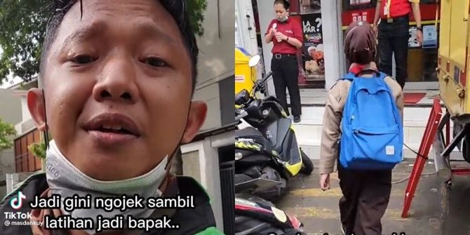 Viral Video Driver Ojol Jemput Anak Customer Pulang Sekolah, Minta ...