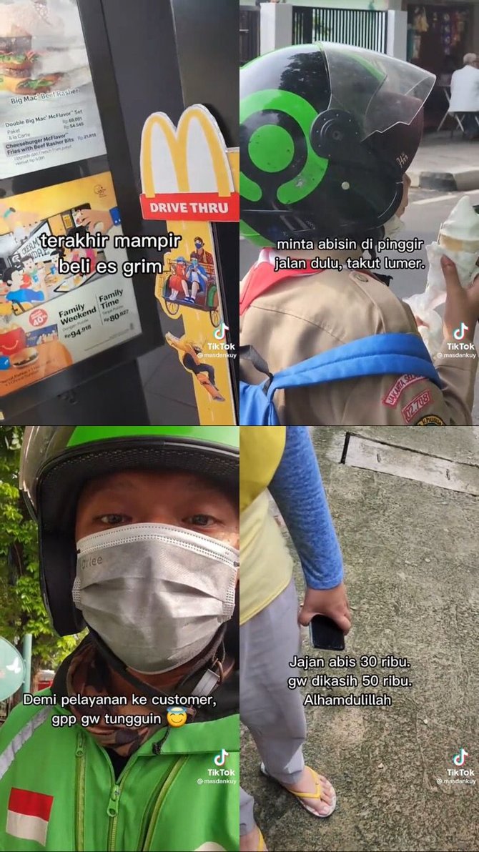 viral video driver ojol jemput anak customer pulang sekolah minta 039dibayari039 jajan