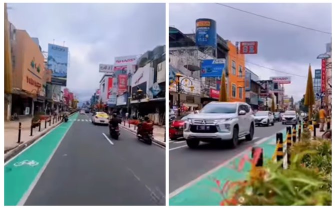 potret jalan hz mustofa di kota tasikmalaya mirip jalan malioboro