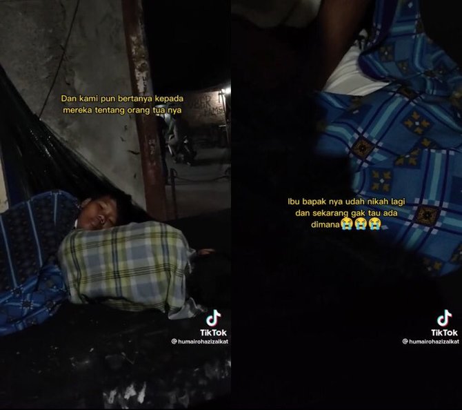 viral kakak beradik tidur di jalanan dengan berselimut sarung kisahnya bikin haru