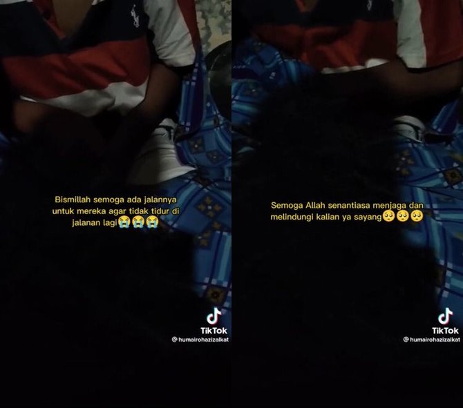 viral kakak beradik tidur di jalanan dengan berselimut sarung kisahnya bikin haru