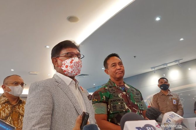 menkominfo johnny g plate bertemu jenderal andika