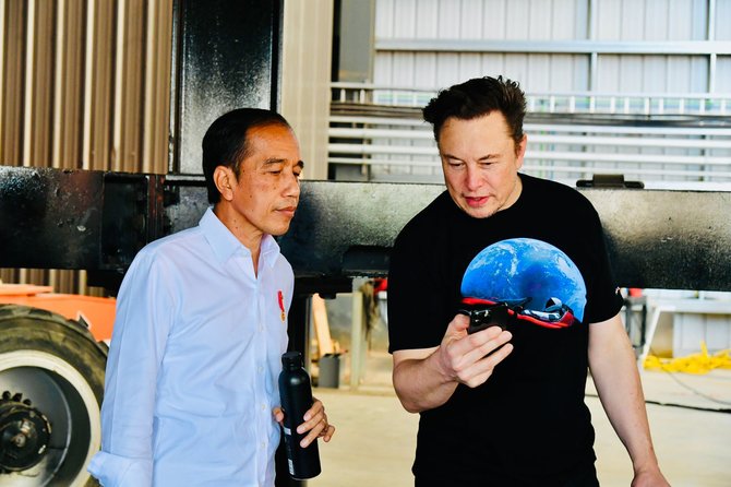 presiden jokowi bertemu elon musk bahas kerja sama tesla dan spacex