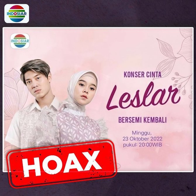 cek fakta indosiar bantah gelar konser cinta leslar bersemi kembali