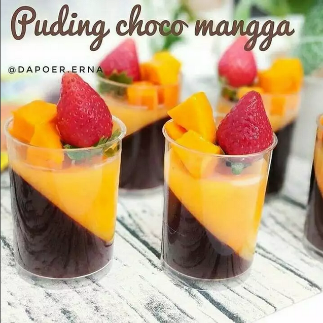 puding mangga cokelat