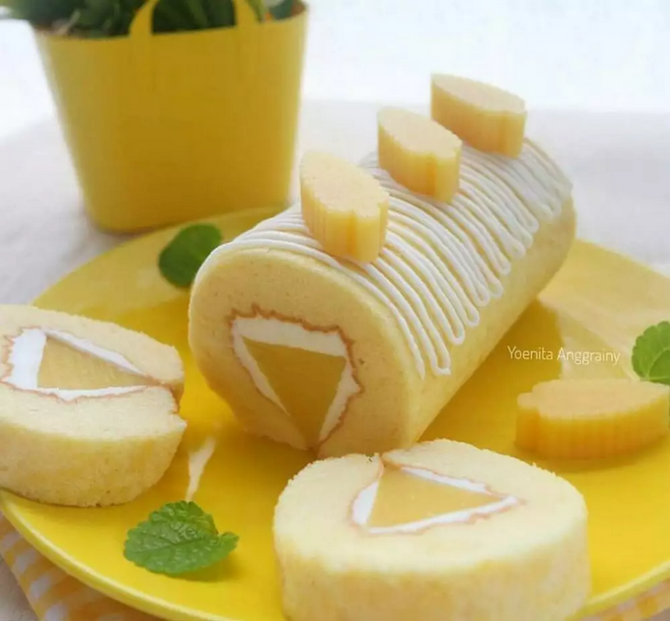 puding mangga roll cake