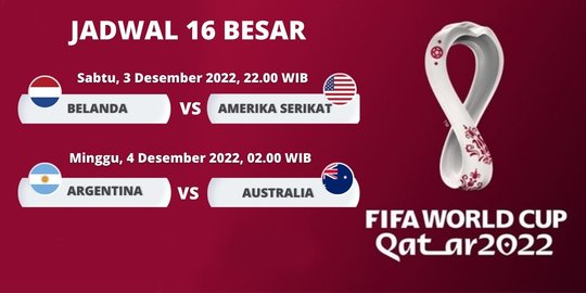 Cek Lagi, Jadwal Lengkap Piala Dunia 2022