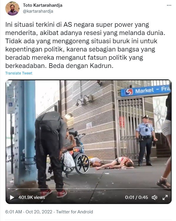 CEK FAKTA: Tidak Benar, Video Yang Diklaim Kondisi AS Akibat Resesi ...