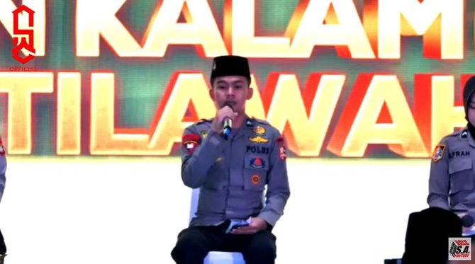 3 polisi dengan pangkat berbeda lantunkan ayat suci alquran suara bikin merinding