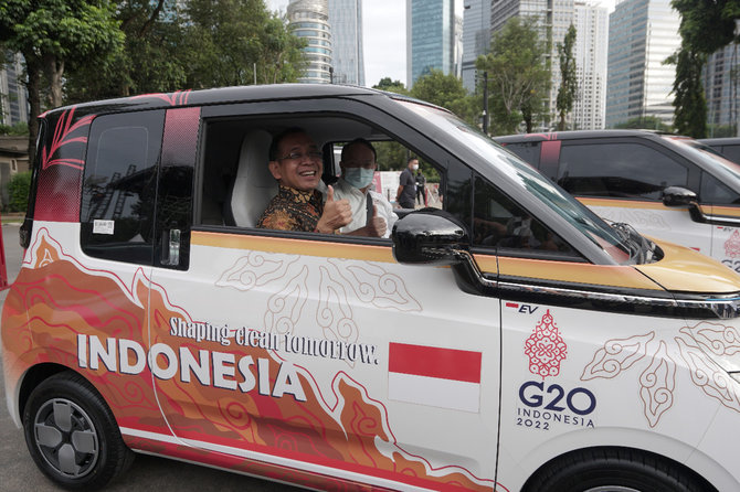 wuling air ev sebagai kendaraan resmi delegasi ktt g20 di bali