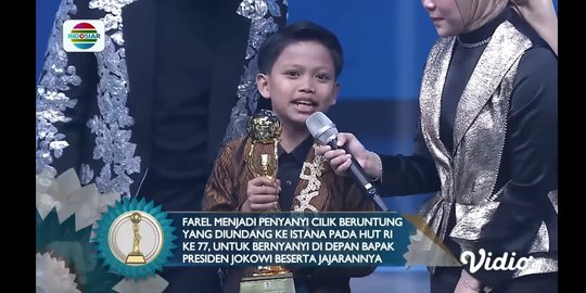 Gokil, Farel Prayoga Terpilih jadi Penyanyi Dangdut Pendatang Baru Solo Terpopuler