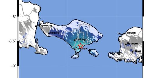 Gempa Magnitudo 3,7 Guncang Bali Minggu Pagi