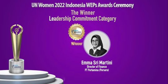 Direktur Keuangan Pertamina Raih Penghargaan Indonesia Women Empowerment Principles