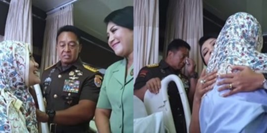 Mengingat Momen Jenderal TNI Andika Nangis saat Jenguk Sertu Rizka Nurjanah di RSPAD