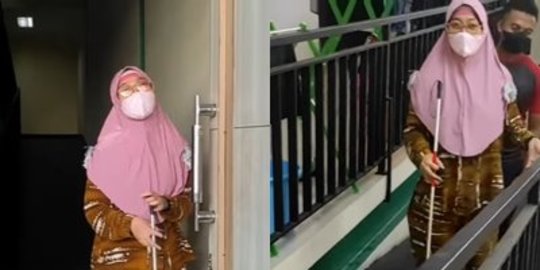 Perjuangan Sertu TNI Rizka Nurjanah Menghafal Jalan Pakai Tongkat Semasa Hidup