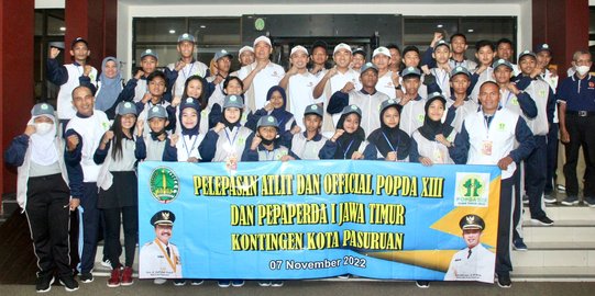 Lepas Kontingen Popda & Peparpeda Jatim 2022, 36 Atlet Siap Harumkan Kota Pasuruan