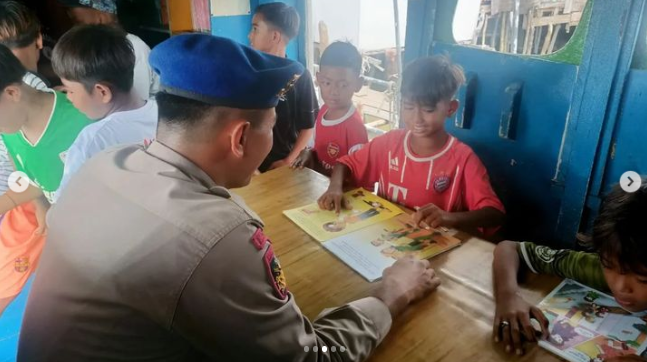 sediakan ruang belajar di wilayah pesisir begini wujud kepedulian polairud sumut