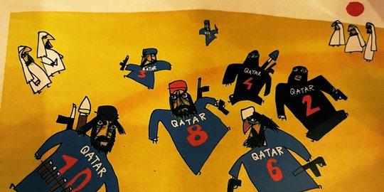 Jelang Piala Dunia, Karikatur Koran Prancis Sebut Timnas Qatar 