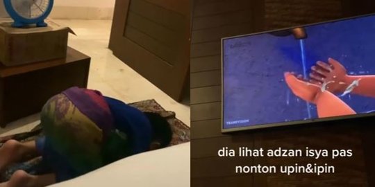 Gara-Gara Upin Ipin, Bocah ini Praktikkan Sholat, Padahal Non Muslim