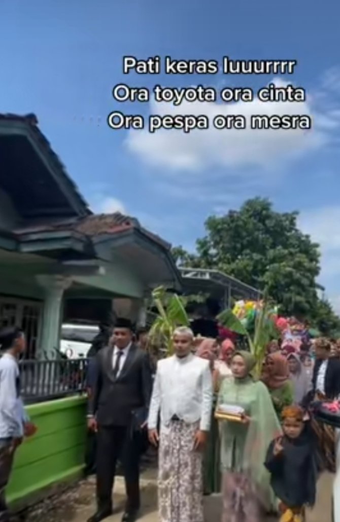 viral seserahan mewah ala pengantin di pati beri mobil dan motor